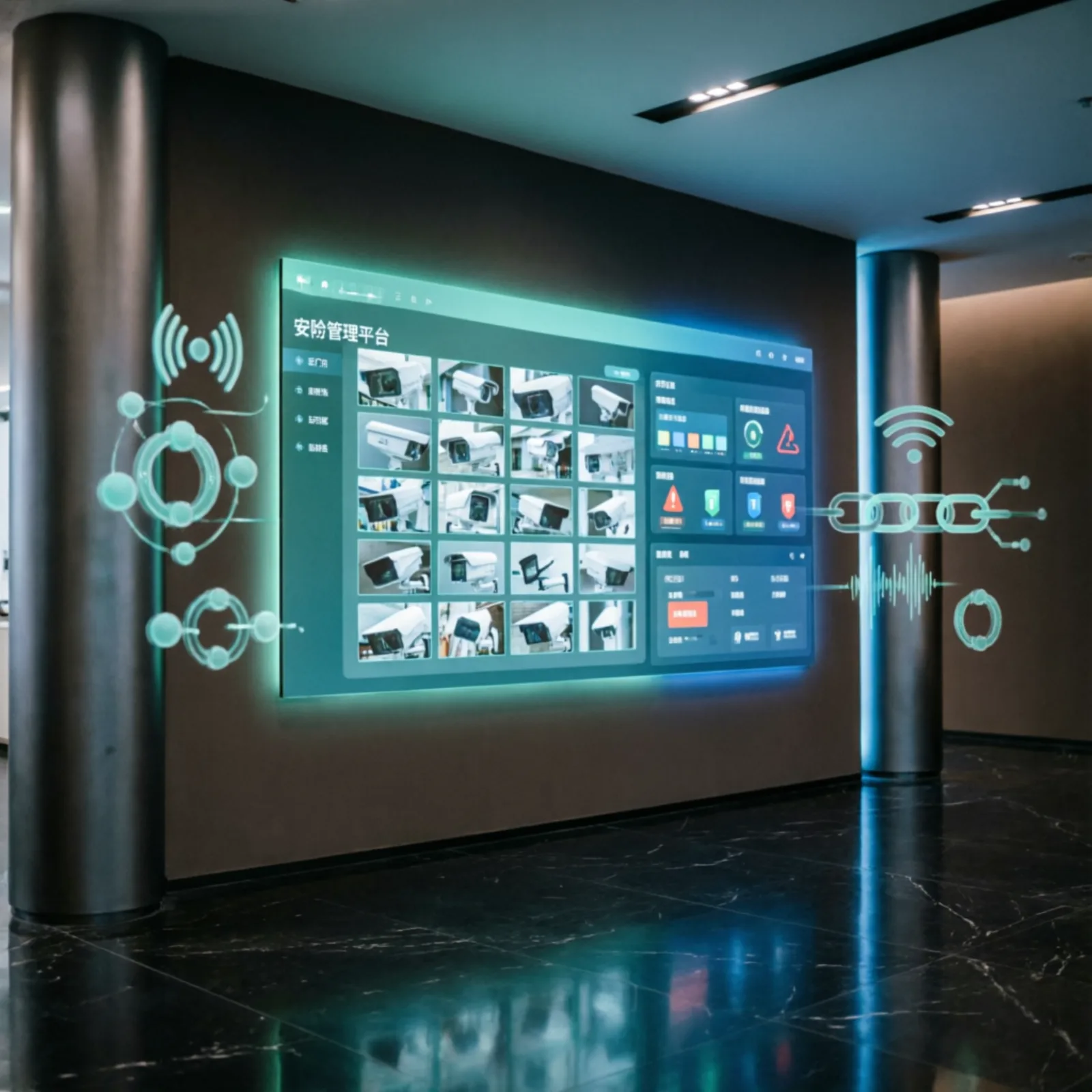 Plataforma unificada de segurança em video-wall